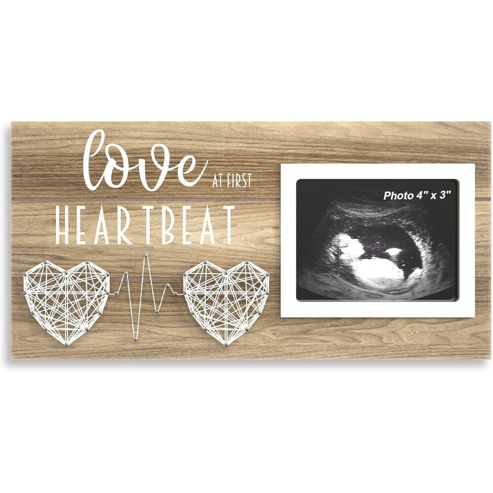 Baby Sonogram Picture Frame for Standard 4" x 3" Ultrasound Photo - Pregnancy An